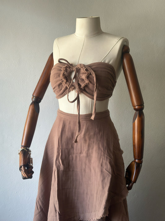 Açelya Özel Tasarım 2'li Takım - Kahve