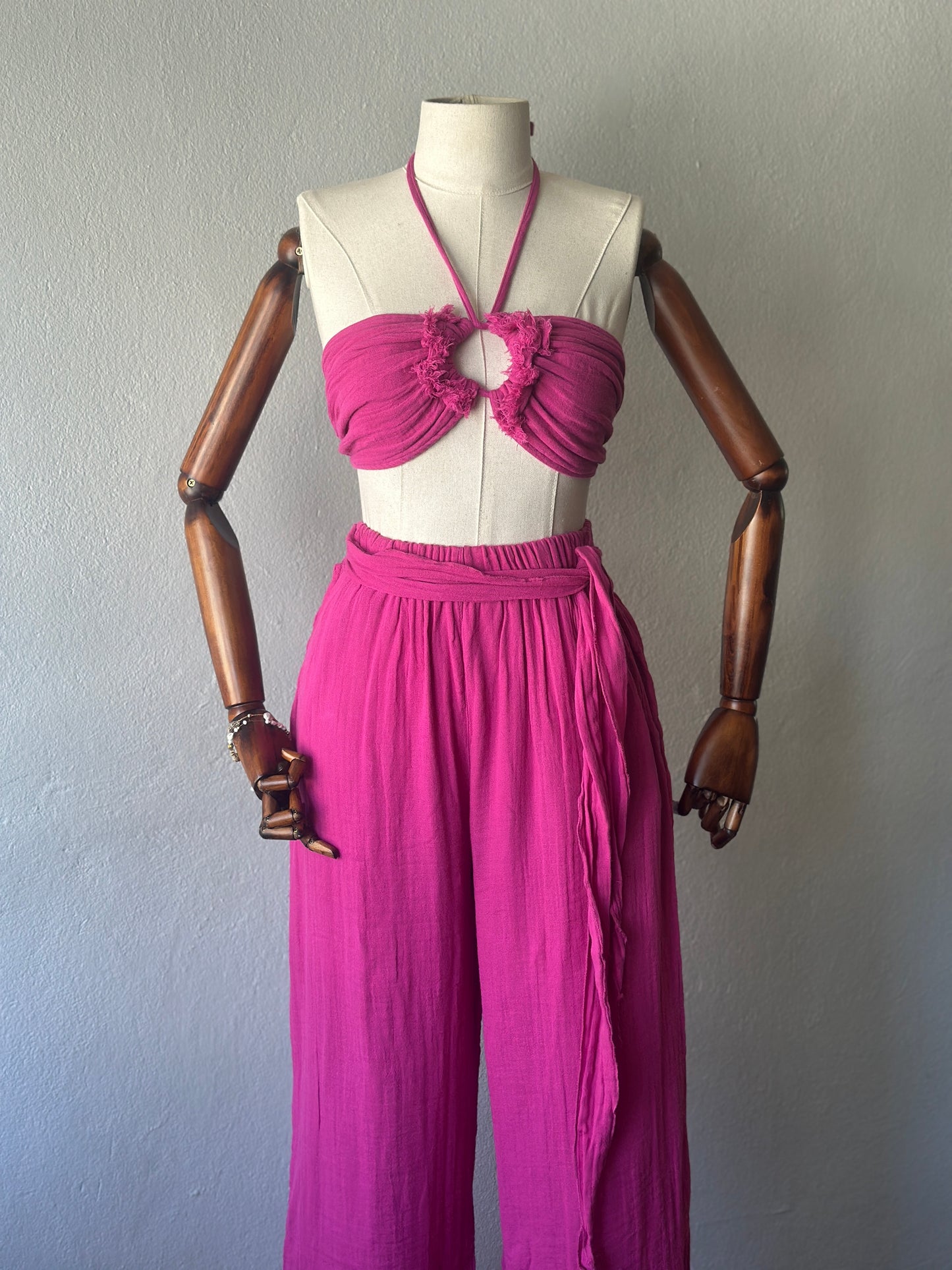 Riva Özel Tasarım Boho 3’lü Takım - Fuşya
