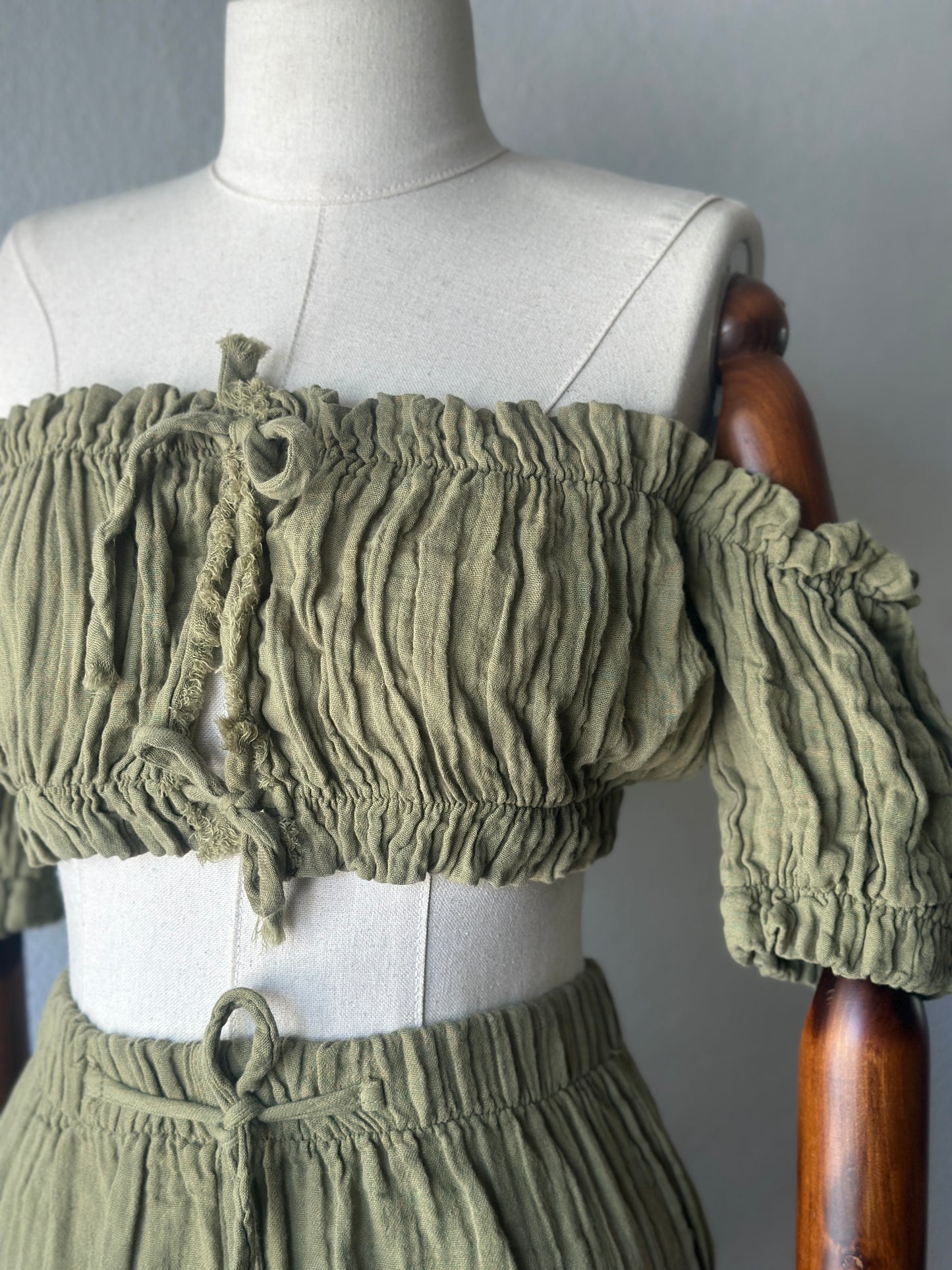 Freya Özel Tasarım 2li Takım - Haki