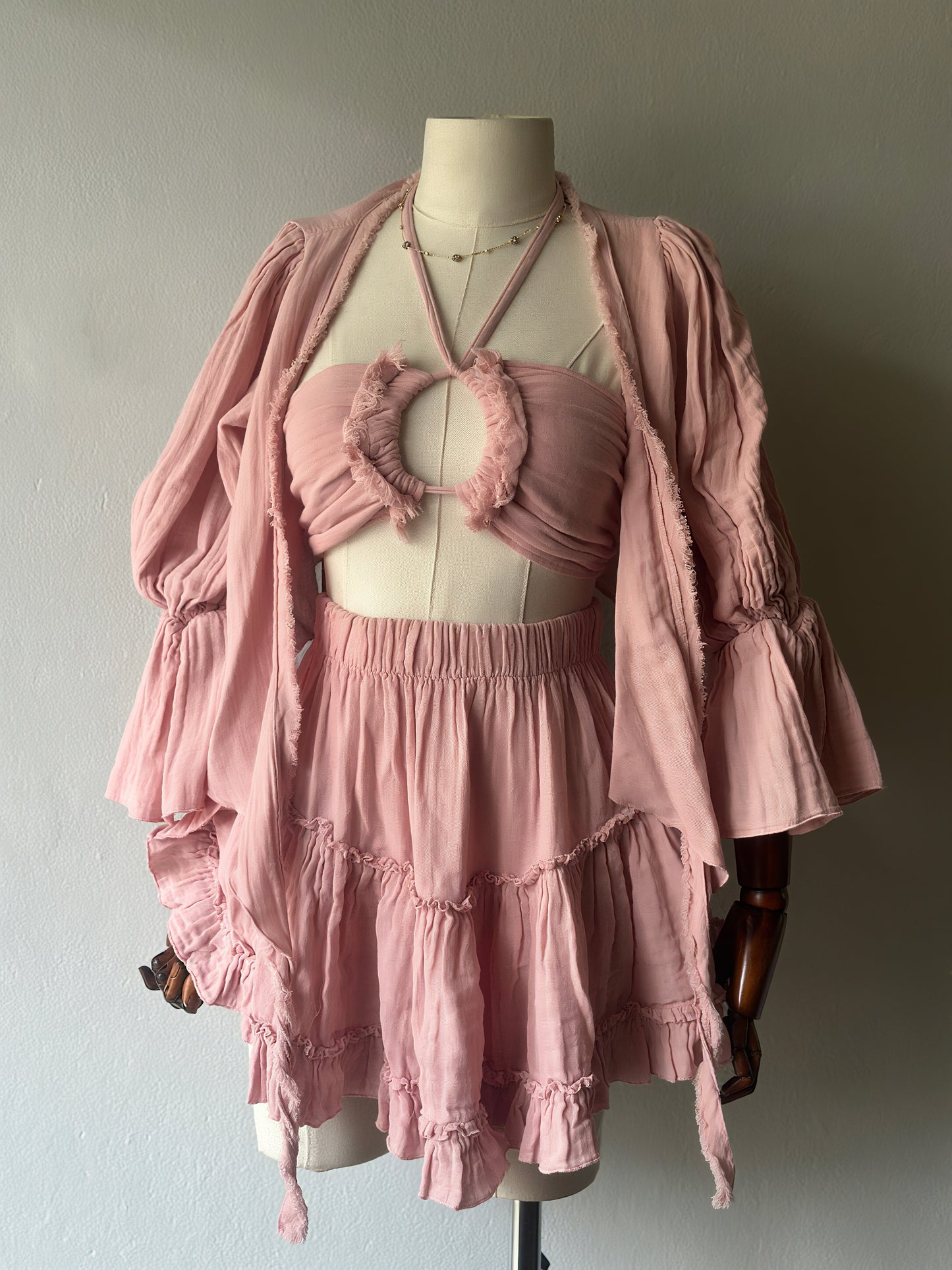 Luna Özel tasarım 3’lü Takım - Pudra