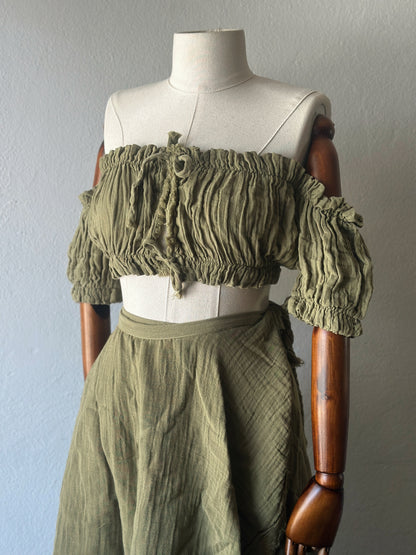 Freya Özel Tasarım 2li Takım - Haki