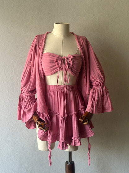 Luna Özel Tasarım 3’lü Takım - pembe