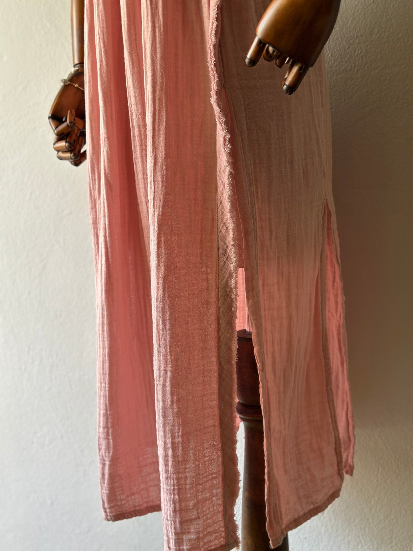 Atina Özel Tasarım Pudra rengi Elbise