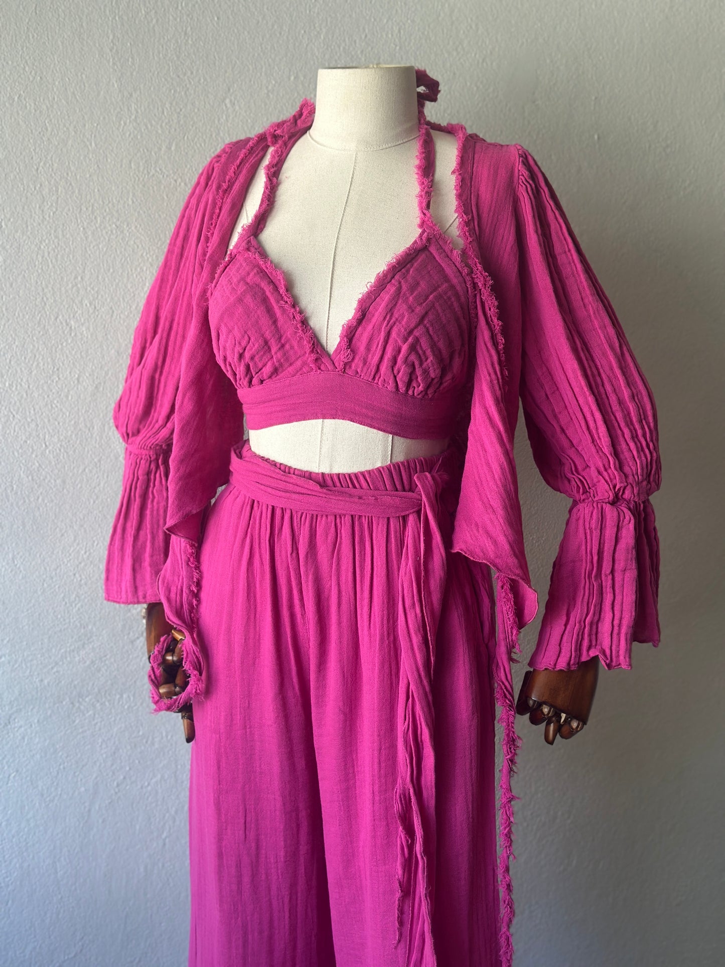 Riva Özel tasarım 3’lü takım - Fuşya