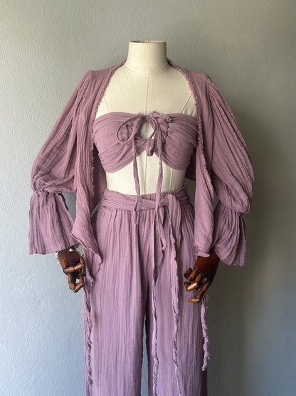 Özel Tasarım 3lü Takım - Gül Kurusu