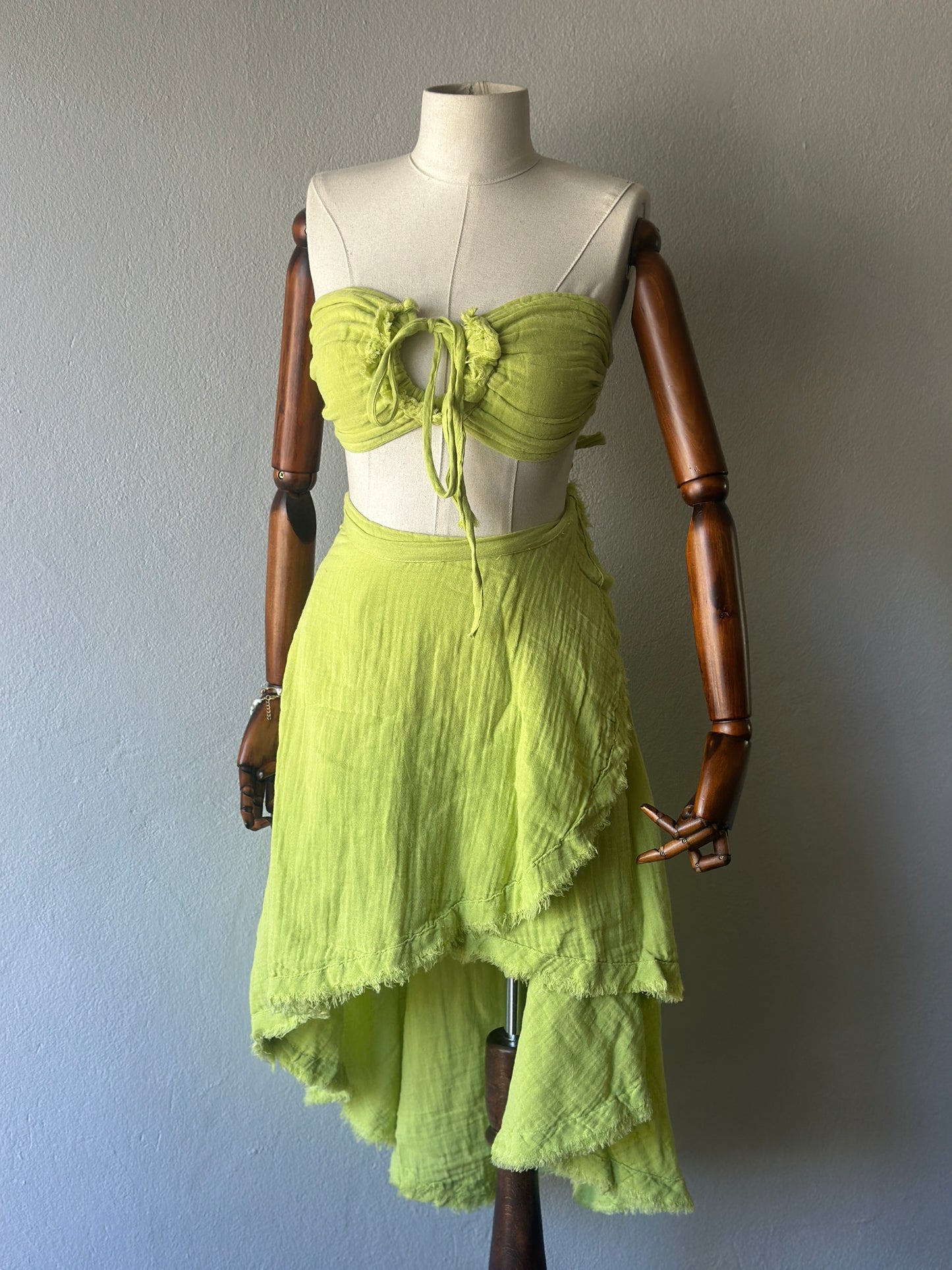 Açelya tasarım 2li takım - fıstık yeşili