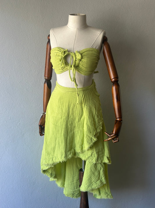 Açelya tasarım 2li takım - fıstık yeşili