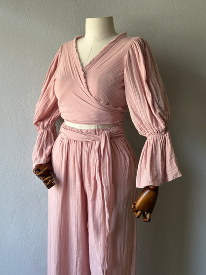 Bluz Pantolonlu 2'li Takım - Pudra