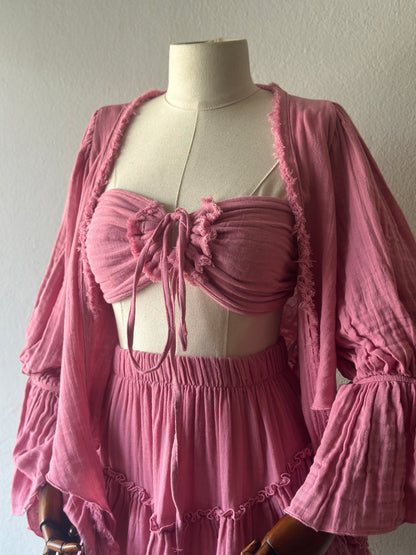 Luna Özel Tasarım 3’lü Takım - pembe