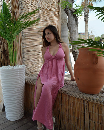 Atina Özel Tasarım Elbise - Pembe