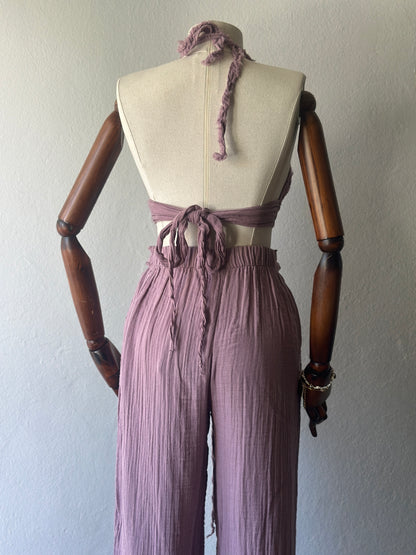 Özel Tasarım büstiyer+pantolon 2’li takım - Gül kurusu