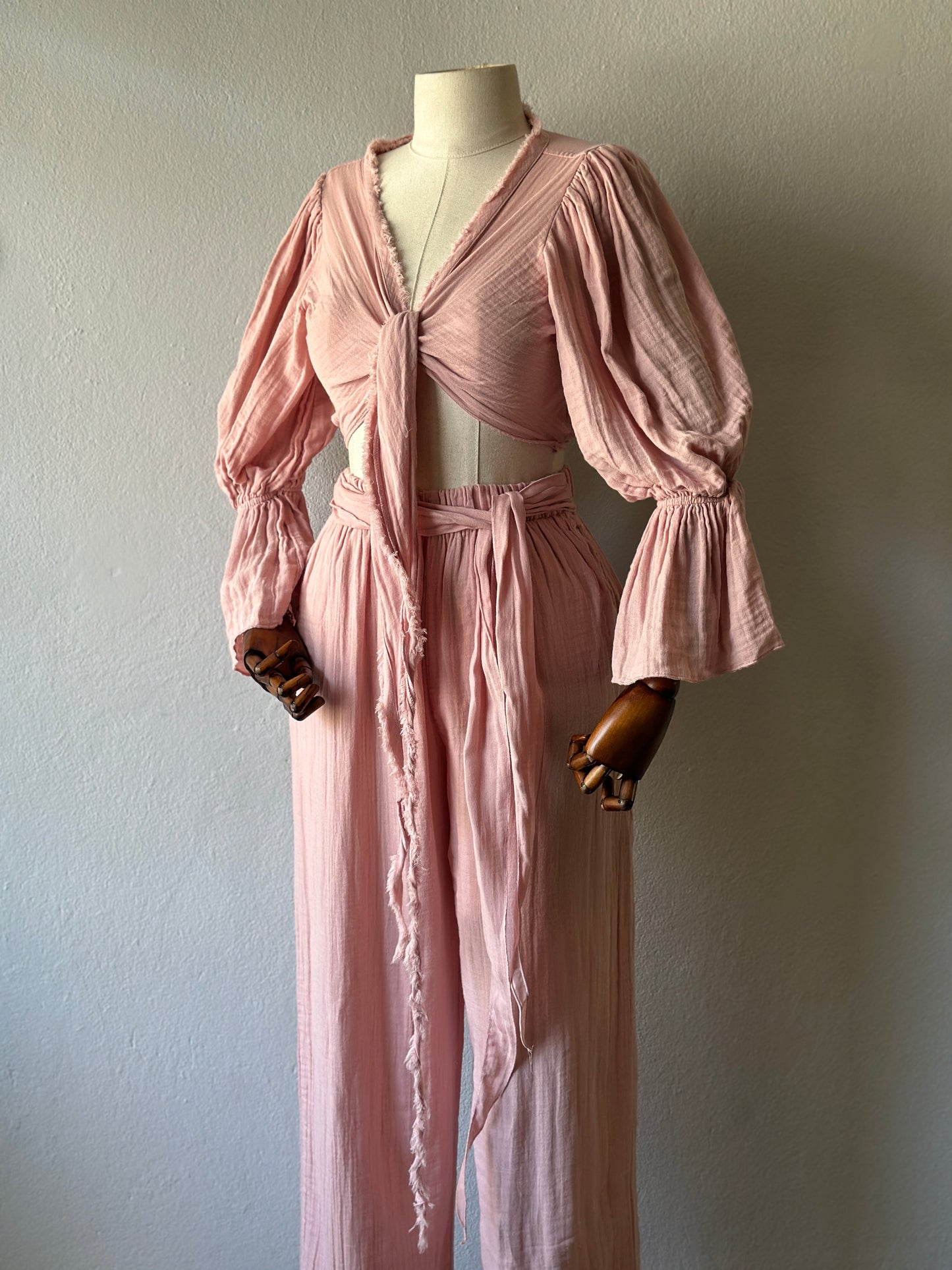 Bluz Pantolonlu 2'li Takım - Pudra