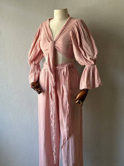 Bluz Pantolonlu 2'li Takım - Pudra