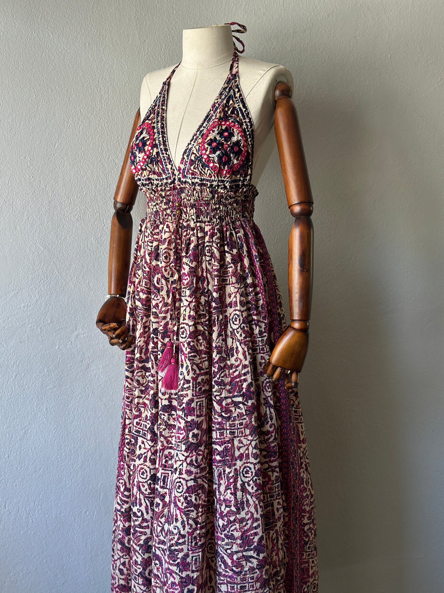 Hint İpek Sırt Açık İthal Elbise