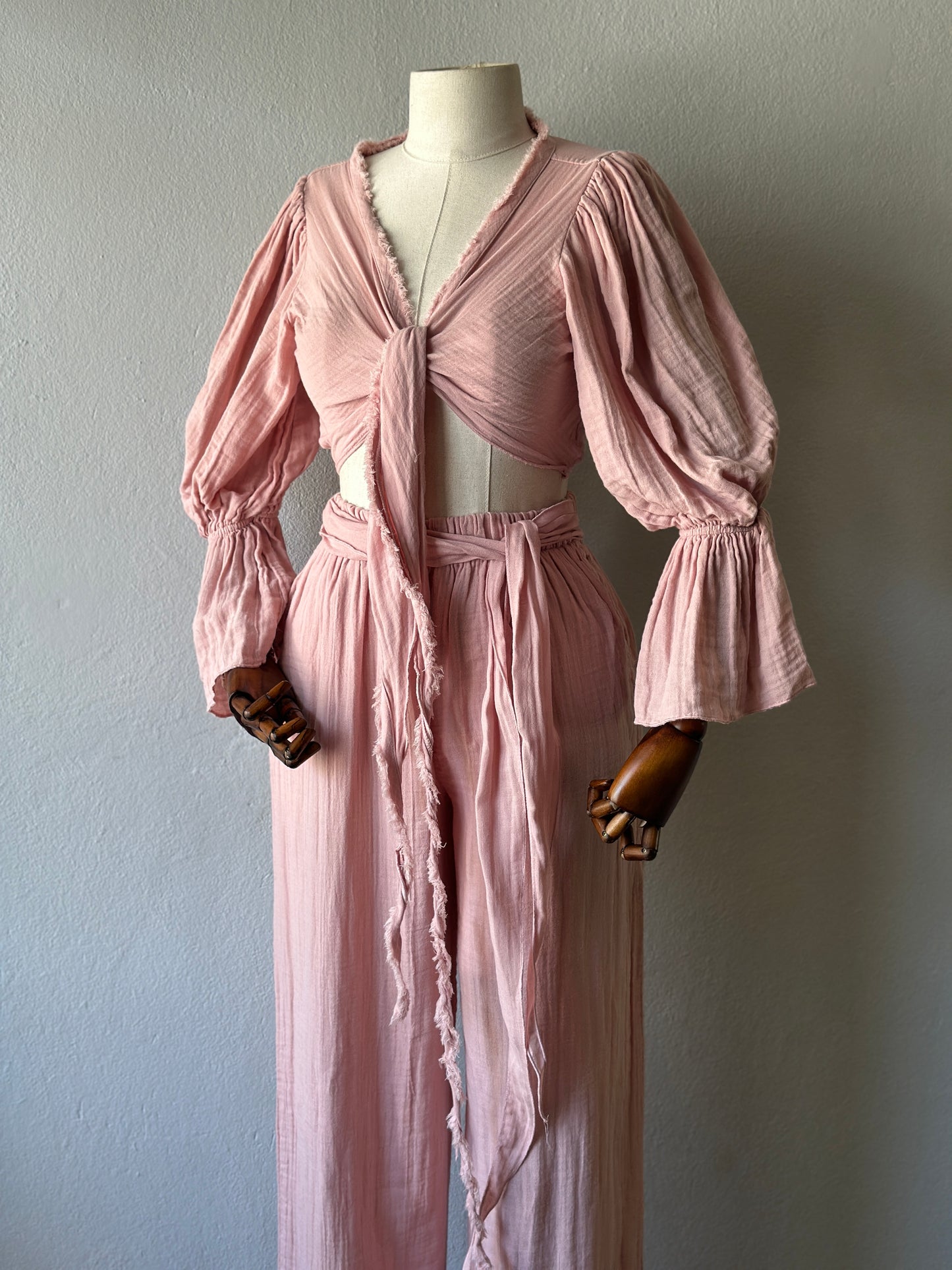 Bluz Pantolonlu 2'li Takım - Pudra