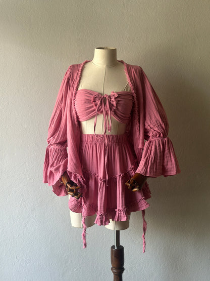 Luna Özel Tasarım 3’lü Takım - pembe