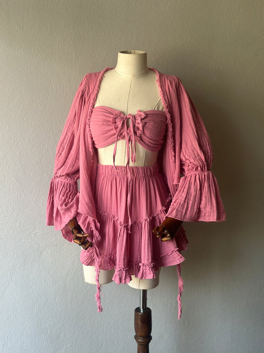 Luna Özel Tasarım 3’lü Takım - pembe