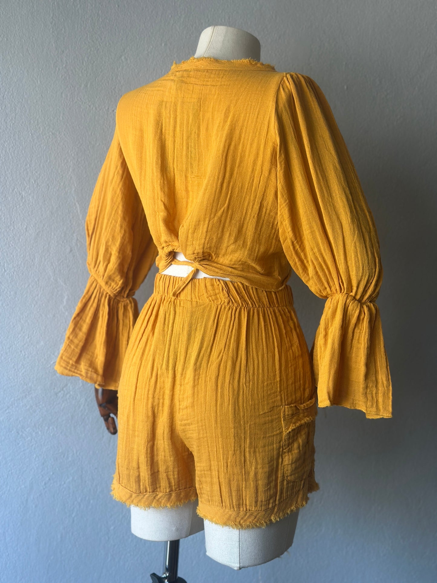 Luna şortlu 2’li Takım - Hardal