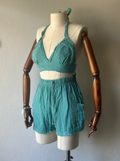 Kimono, büstiyer, şort 3’lu takım