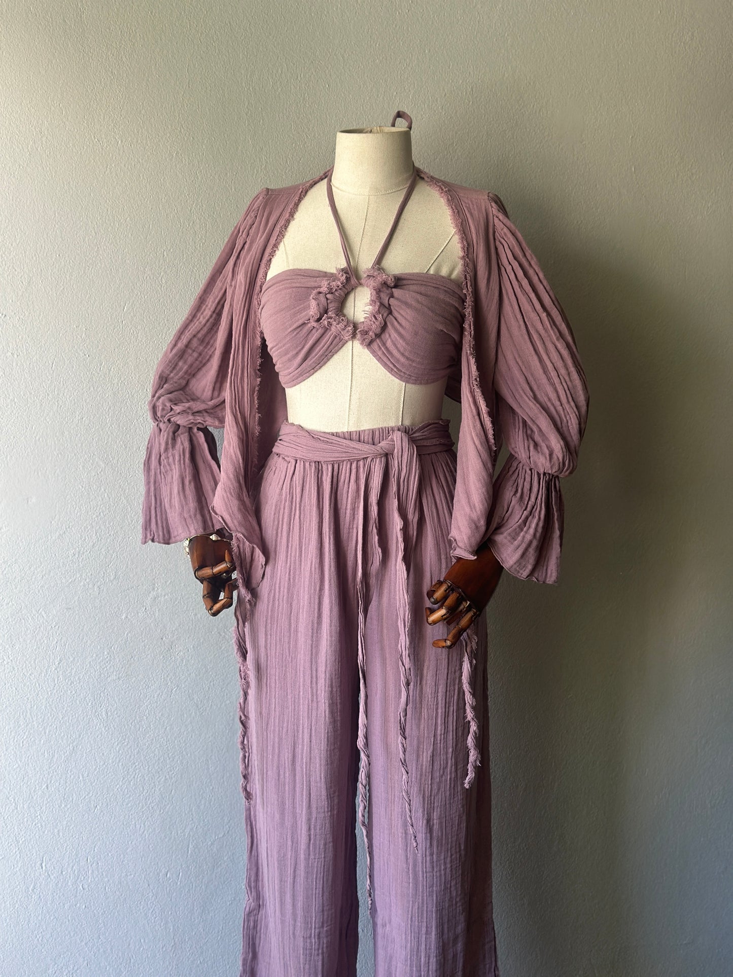 Özel Tasarım 3lü Takım - Gül Kurusu