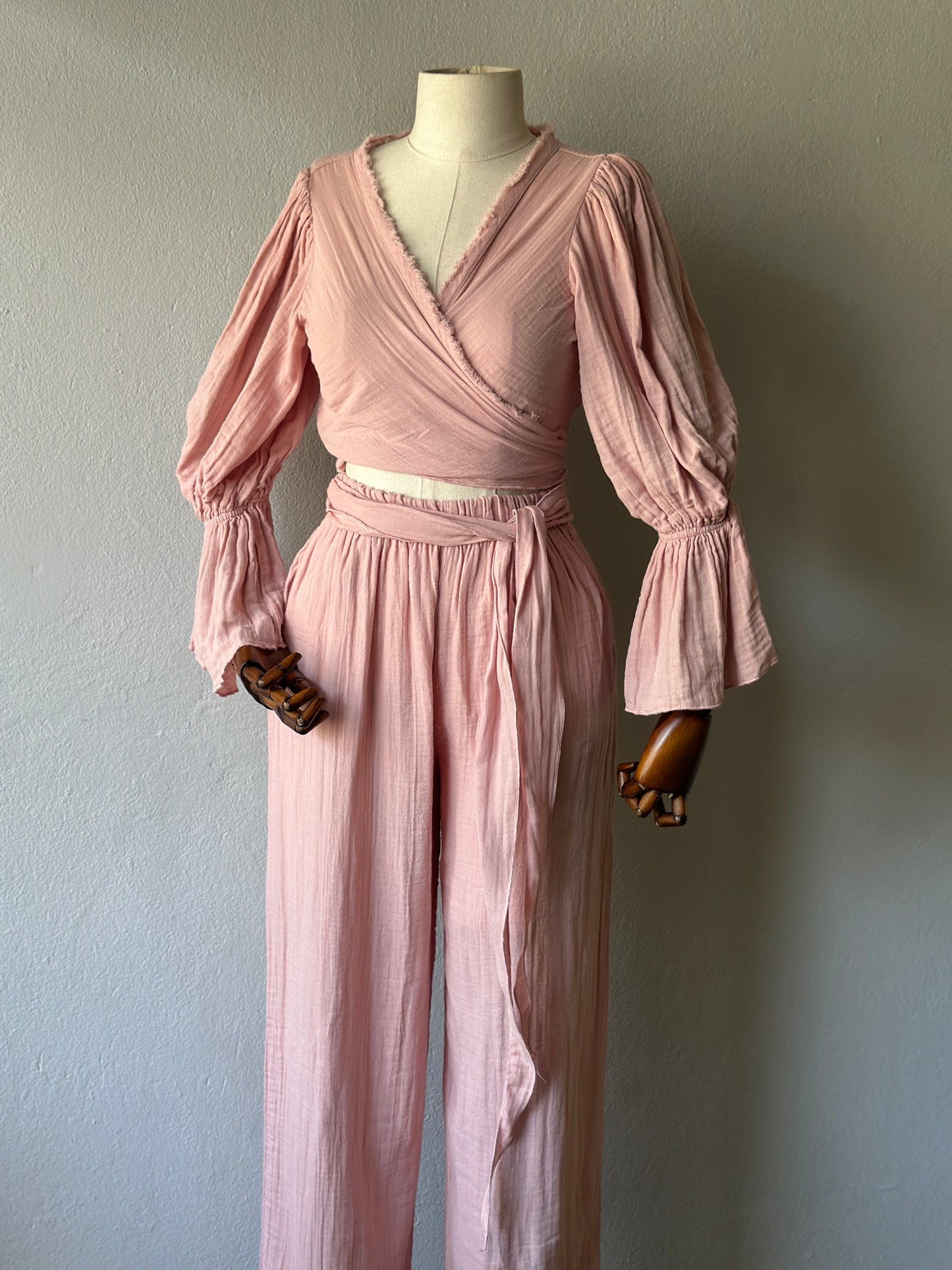 Bluz Pantolonlu 2'li Takım - Pudra