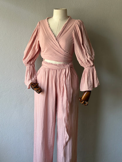 Bluz Pantolonlu 2'li Takım - Pudra