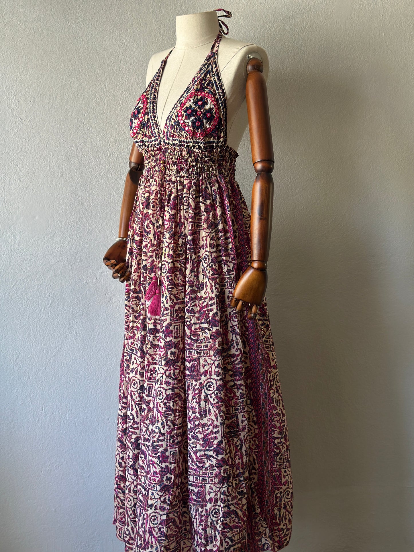 Hint İpek Sırt Açık İthal Elbise