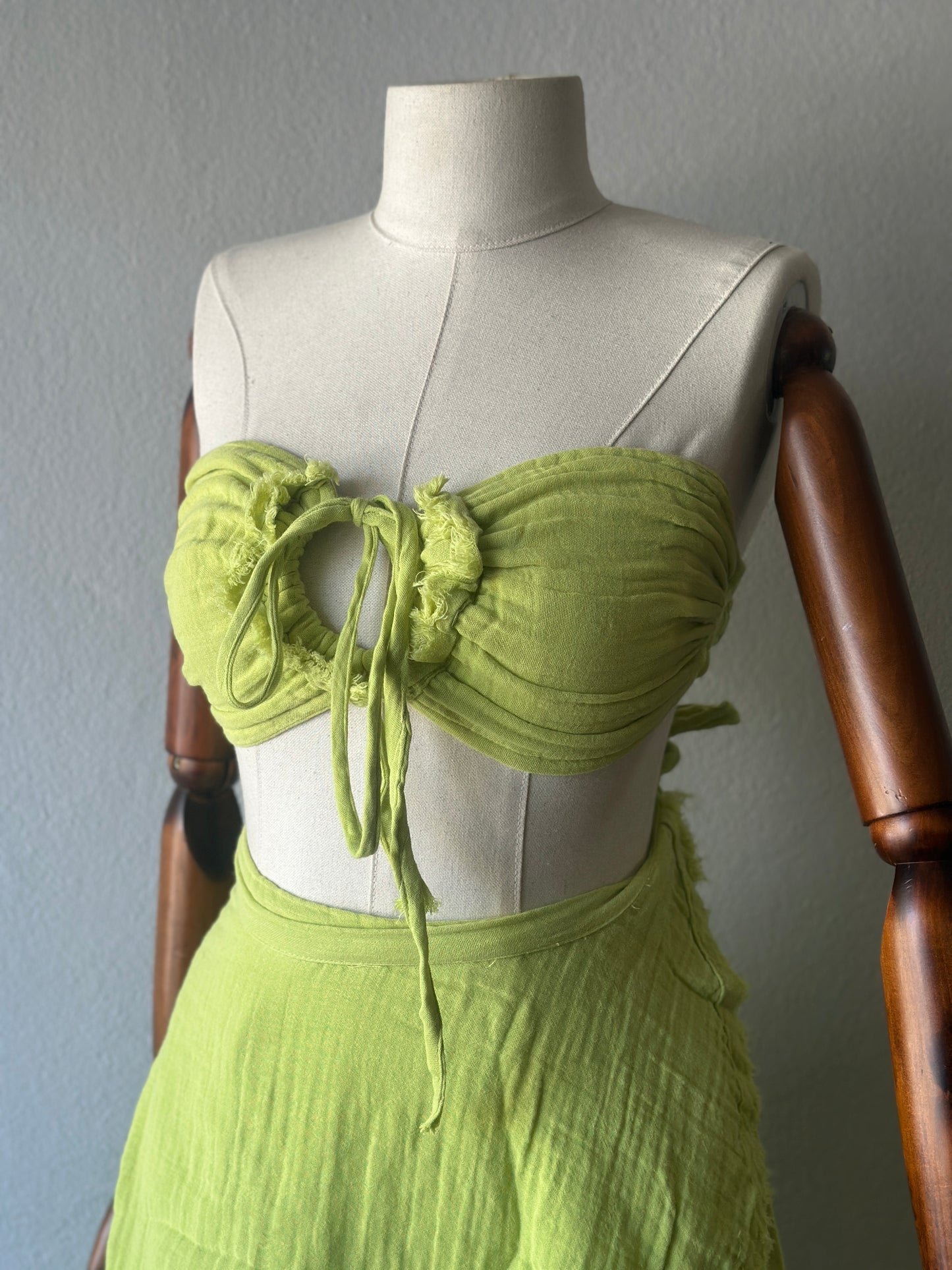 Açelya tasarım 2li takım - fıstık yeşili