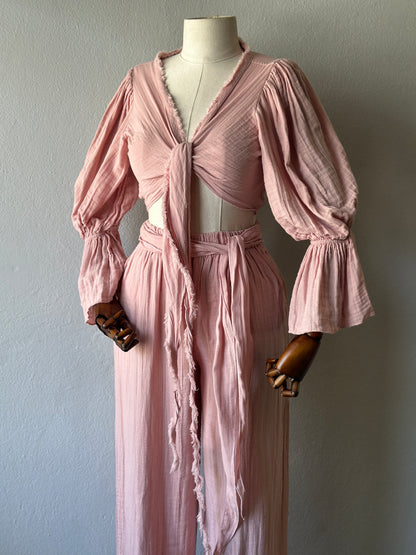 Bluz Pantolonlu 2'li Takım - Pudra