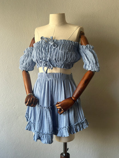 Mini Freya Özel Tasarım 2’li Takım - Bebe Mavi