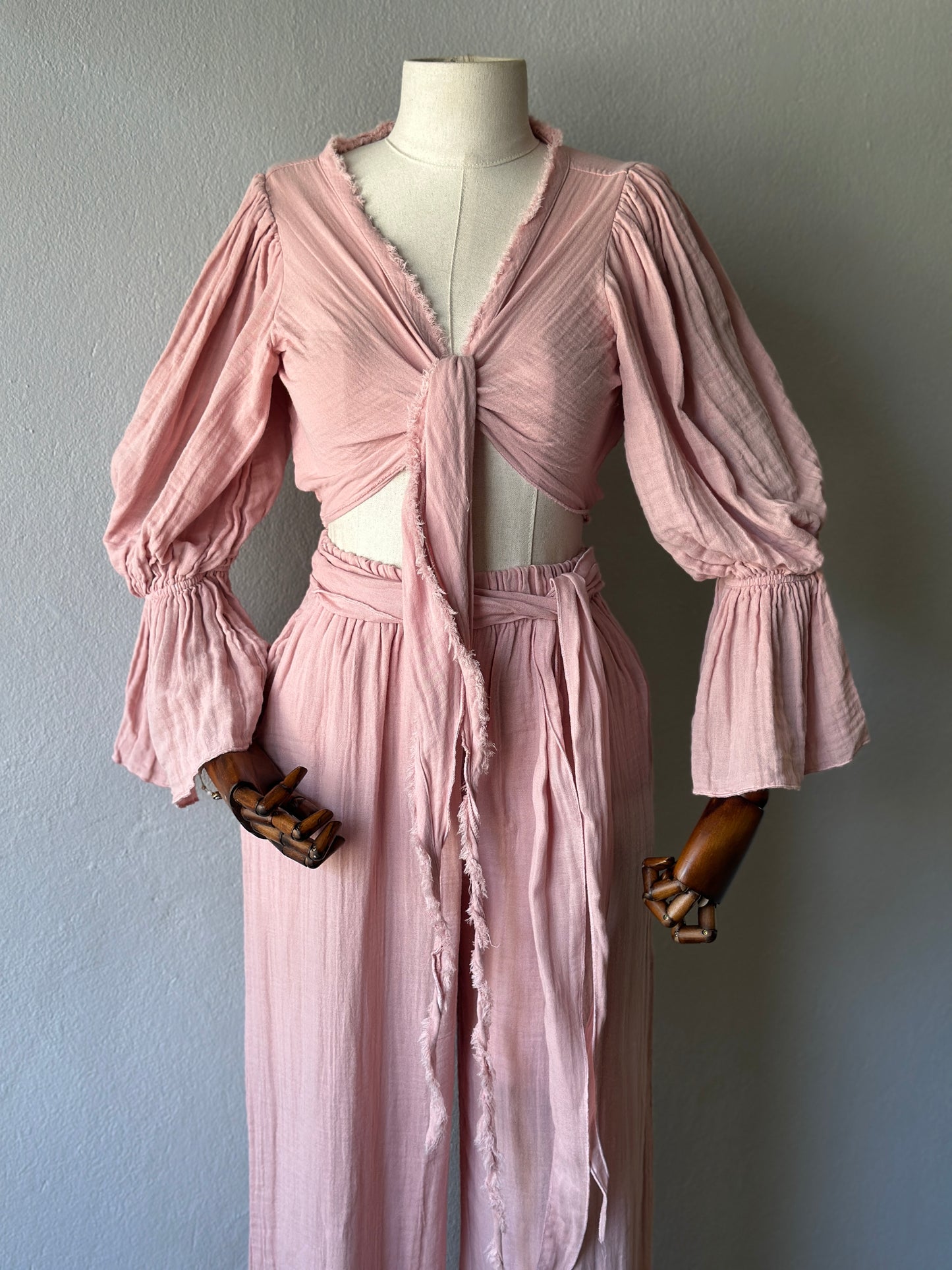 Bluz Pantolonlu 2'li Takım - Pudra