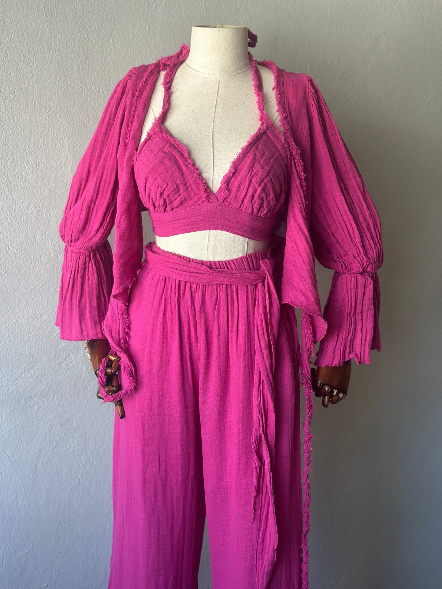 Riva Özel tasarım 3’lü takım - Fuşya