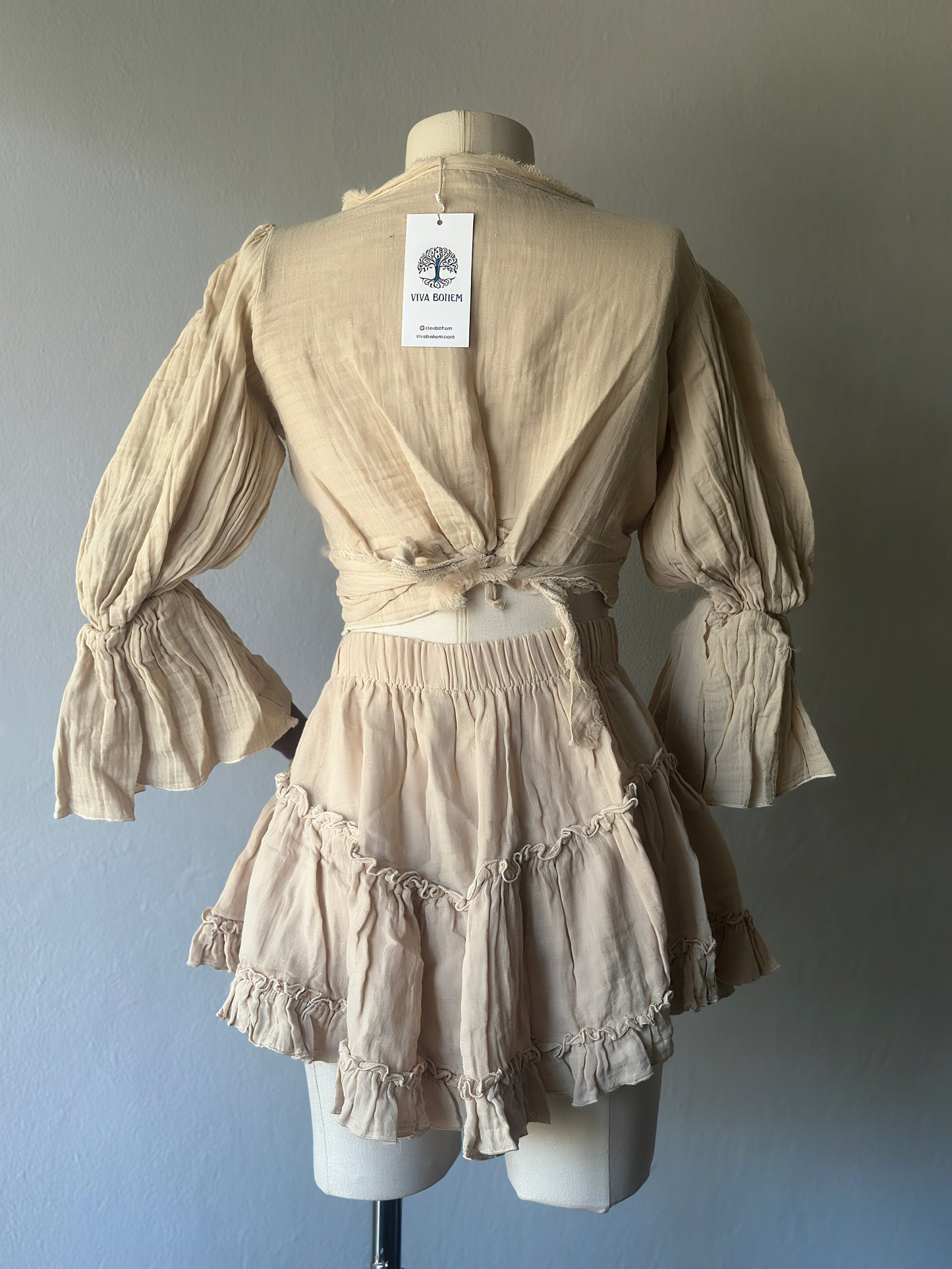 Özel Boho Tasarım 3lü Takım - Bej