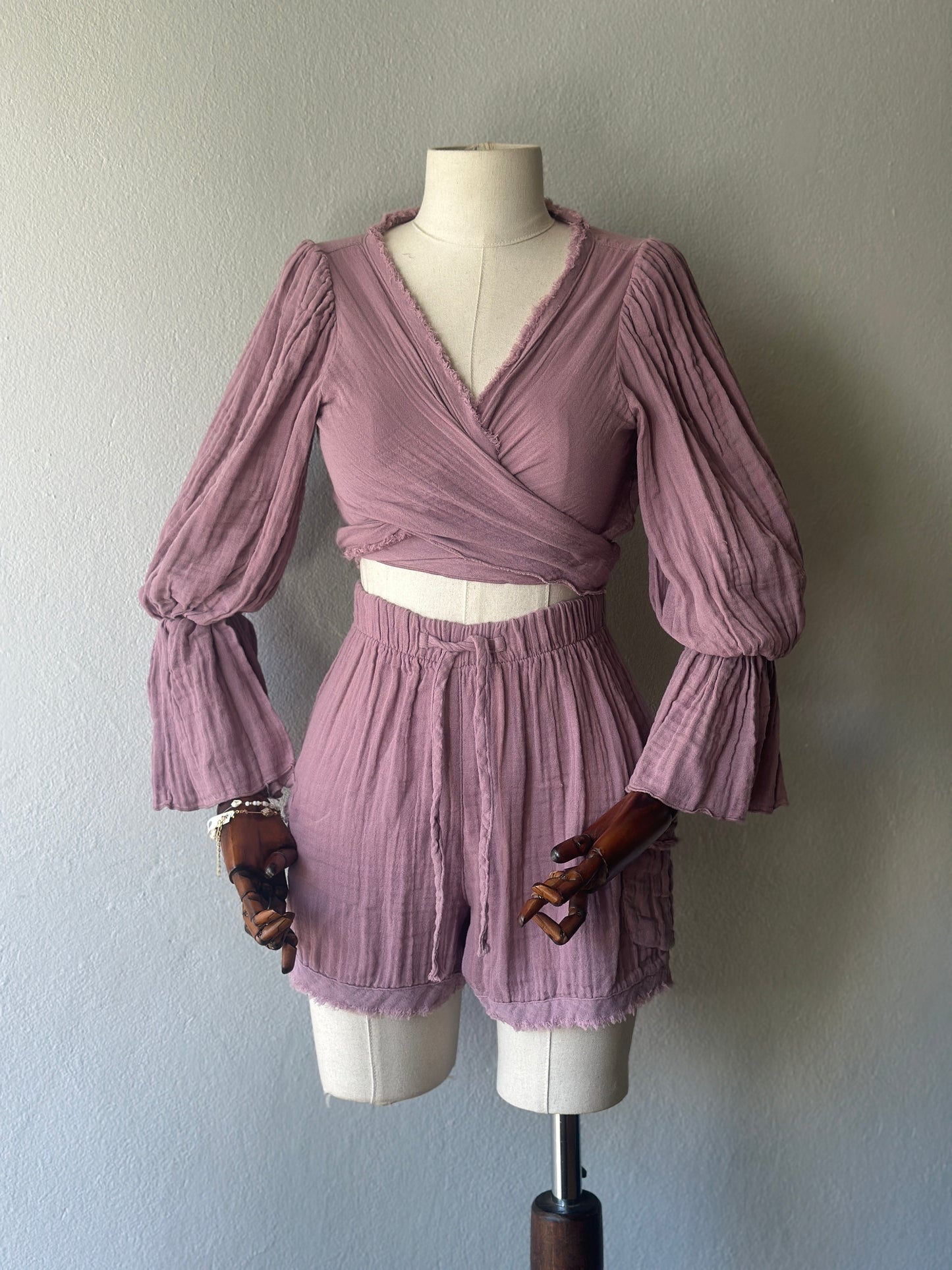 Luna Tasarım 2'li Şortlu Takım - Gül Kurusu