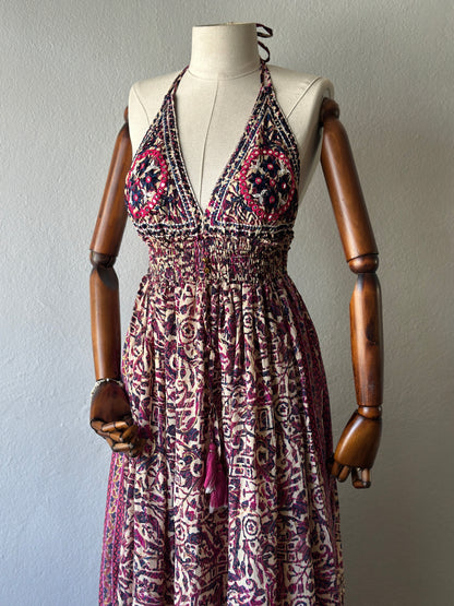 Hint İpek Sırt Açık İthal Elbise