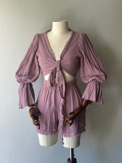 Luna 3lü şortlu takım - Gül Kurusu