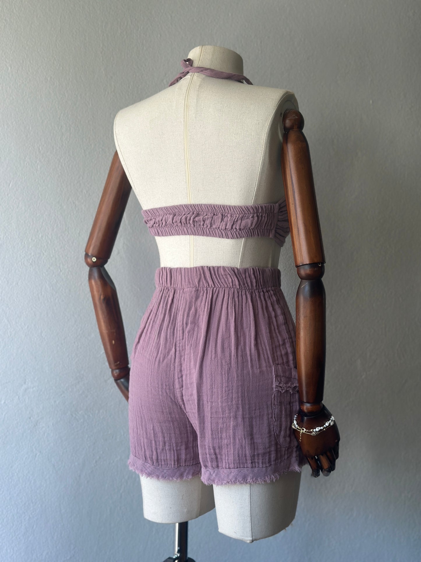 Luna 3lü şortlu takım - Gül Kurusu