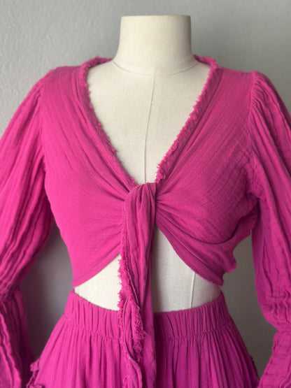 Özel Tasarım Boho 3lü Takım - Fuşya