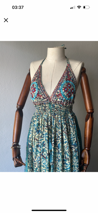 İthal Hint İpek Elbise