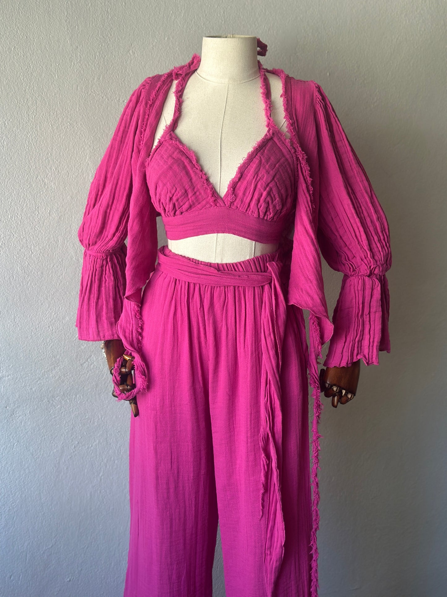 Riva Özel tasarım 3’lü takım - Fuşya