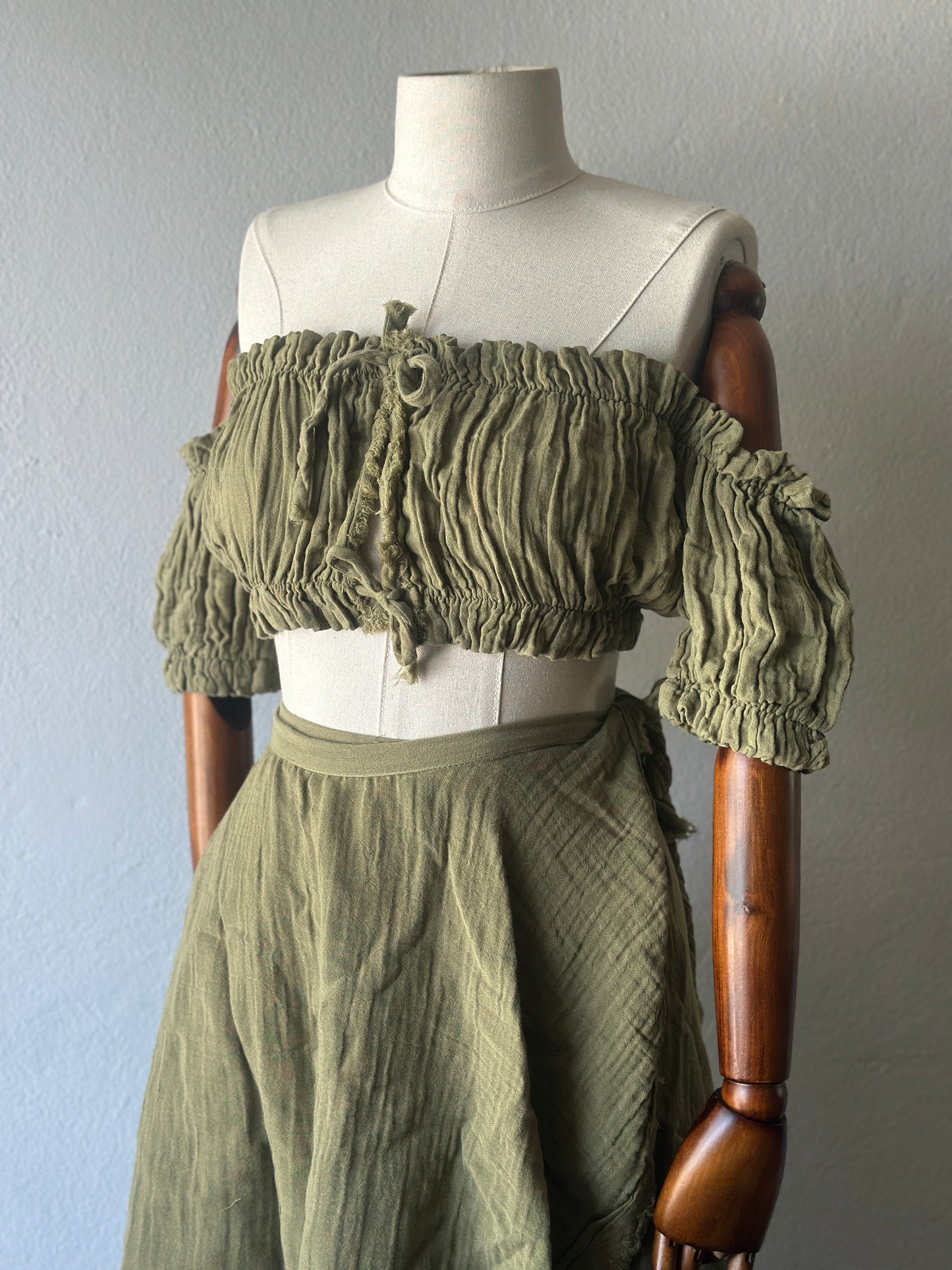 Freya Özel Tasarım 2li Takım - Haki