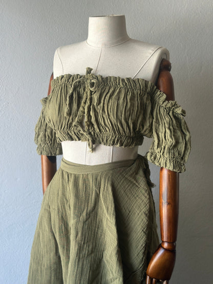 Freya Özel Tasarım 2li Takım - Haki