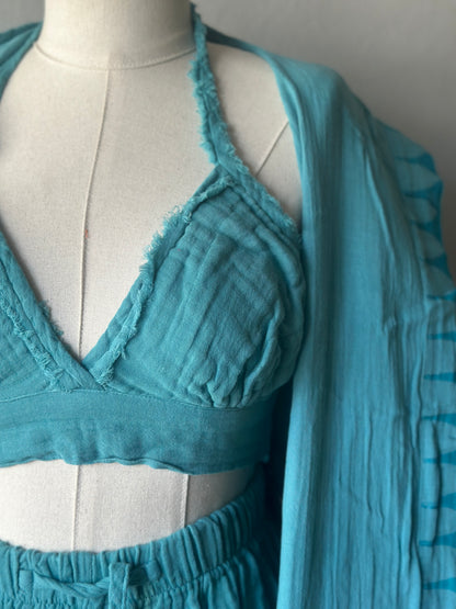 Kimono, büstiyer, şort 3’lu takım