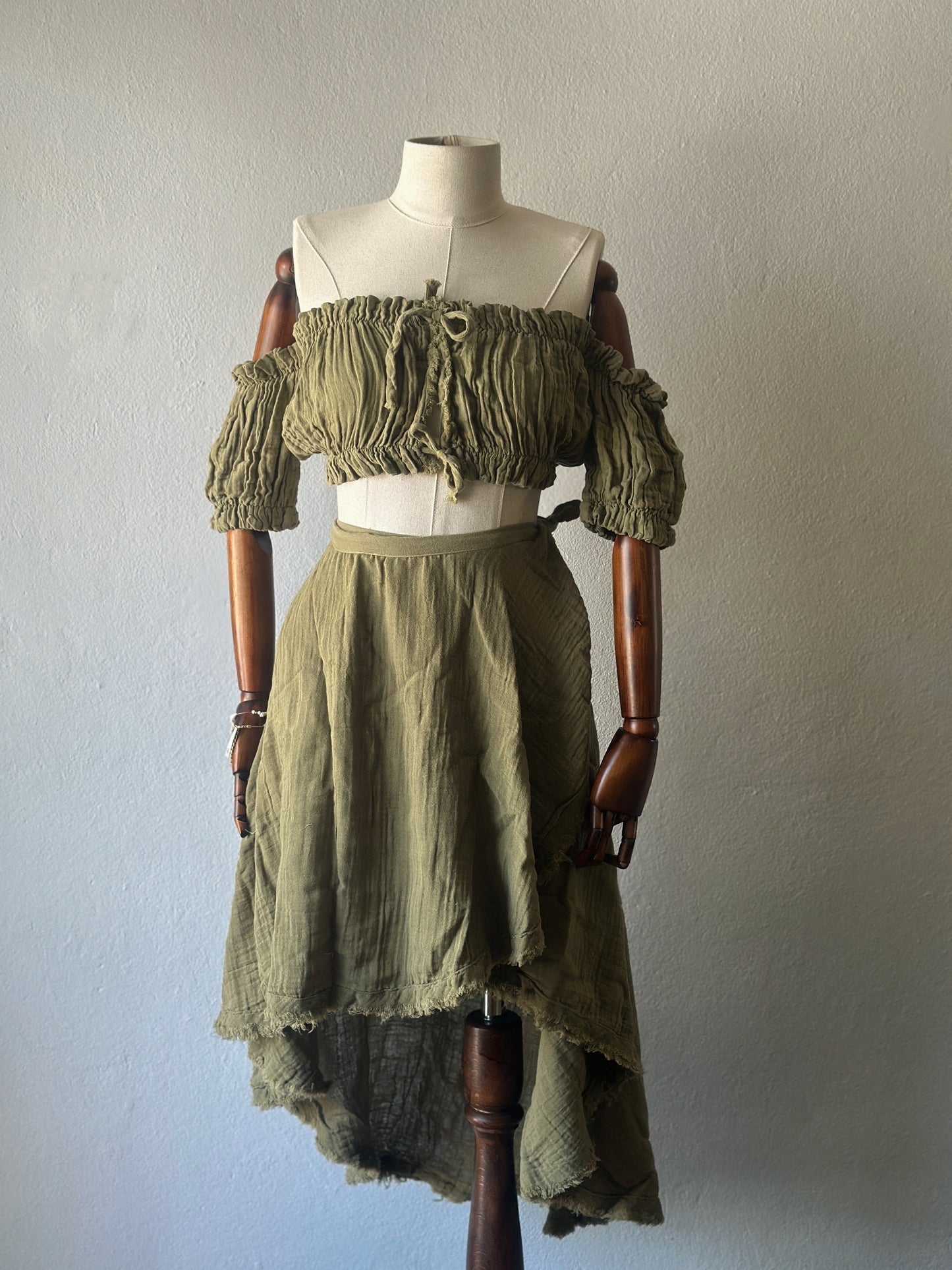 Freya Özel Tasarım 2li Takım - Haki