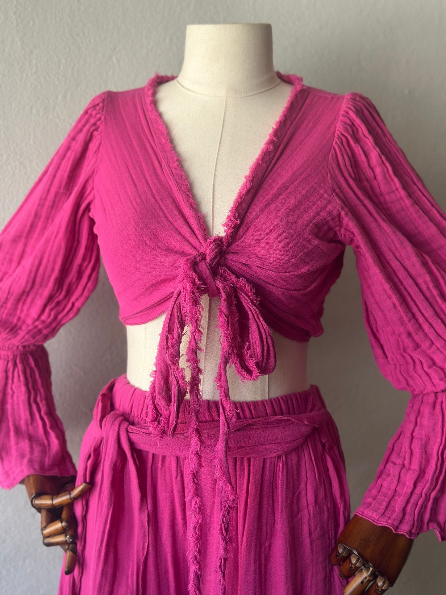 Bluz Pantolonlu 2'li Takım - Fuşya