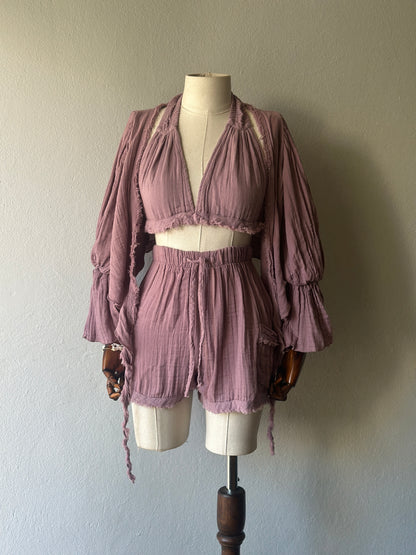 Özel Tasarım 3lü takım - Gül Kurusu