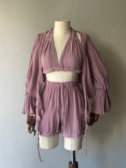 Özel Tasarım 3lü takım - Gül Kurusu