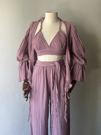 Riva Özel Tasarım 3lü Takım - Gül Kurusu