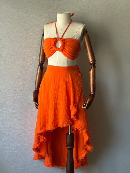 Açelya Özel Tasarım 2’li Takım - Turuncu