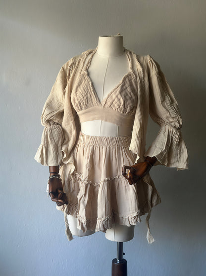 Özel Boho Tasarım 3lü Takım - Bej